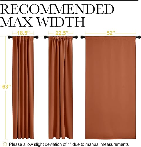 Miniatura 7 de NICETOWN - 2paneles de cortinas opacas de Halloween para ventana, con aislamiento térmico, para sala de estar, 52pulgadas de ancho x 63pulgadas de