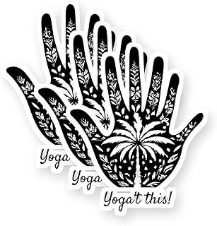 Yoga't This Transparent Vinyl Stickers 3 Pack 3 Inch | Athlete team gift, care package filler, tumbler cup decor, UV fade resistant, indoor outdoor use, strong permanent adhesive