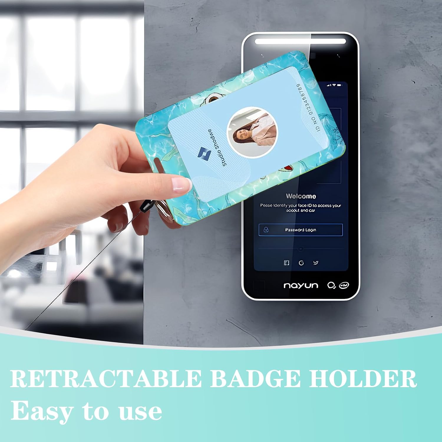 Turtle Lanyard for ID Badge Holder Breakaway & Adjustable Lanyards for ID Badges with Retractable Belt Clip, Vertical ID Card for Women, Students,Teachers, Nurses, Office Use（Funny Turtle） image 5
