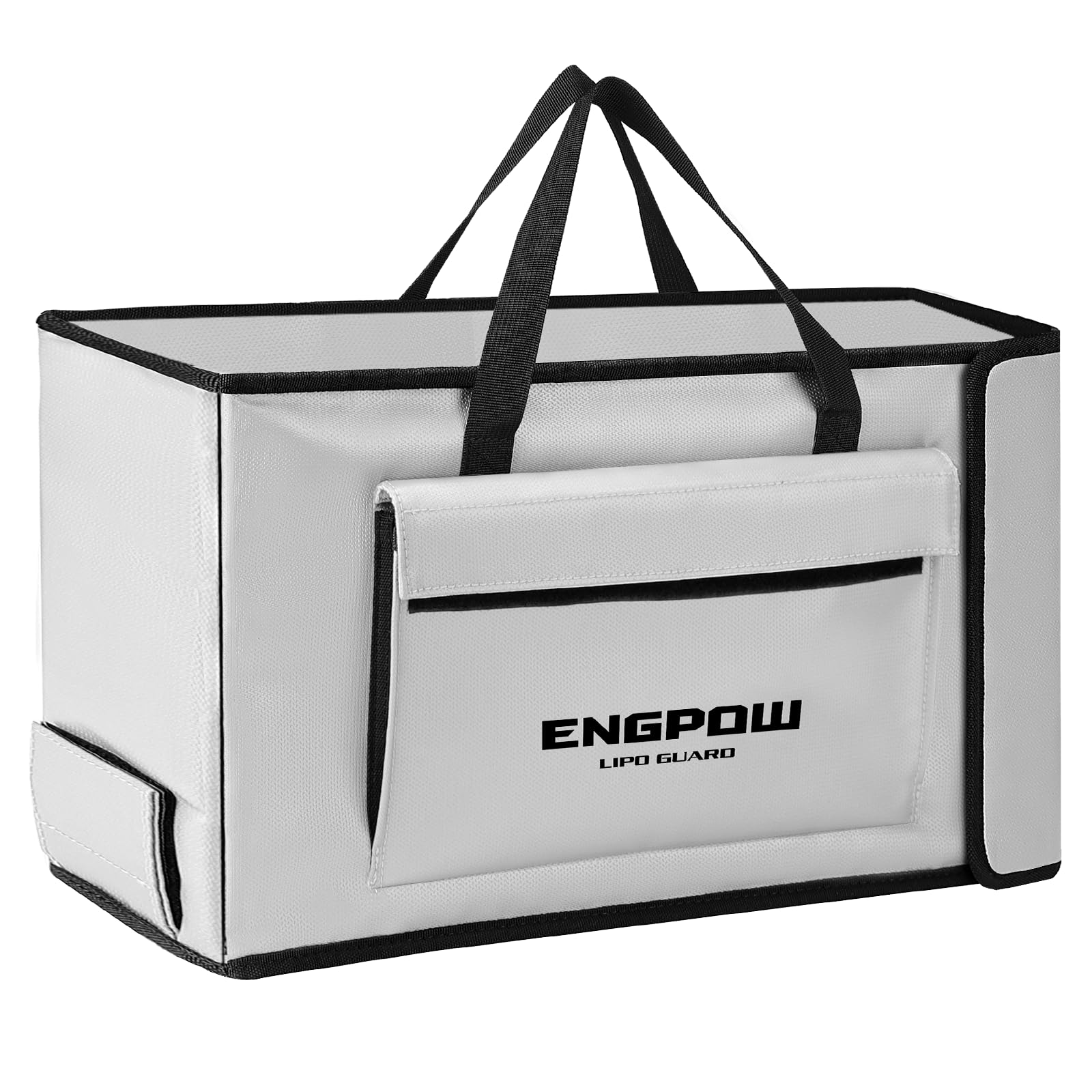 ENGPOW Lipo Battery Bag,Fireproof Ebike Drone Battery Charger Organiser Storage Bag Thicken Explosionproof lipo Safe Bag for Transportion and Storage Compatible with 2 E-Bike Batteries 45 x 12 x 25cm