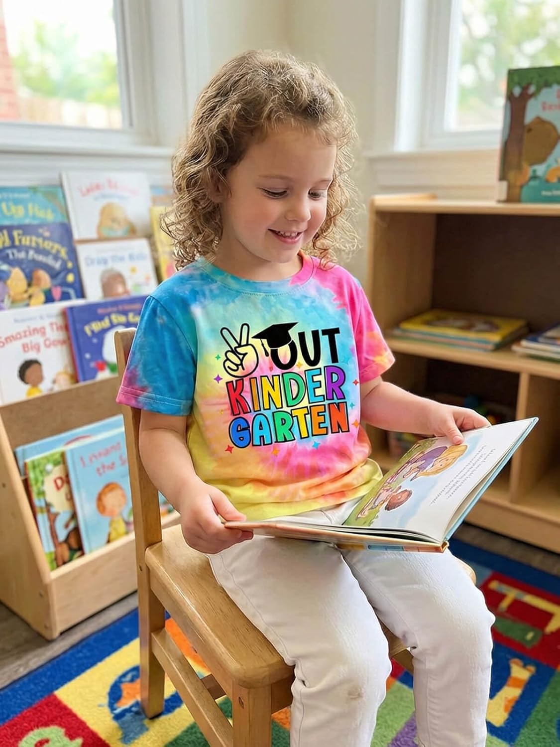 Kindergarten Graduation Shirt for Kids Girls Boys 2026 Peace Out Kindergarten Tshirts Last Day of School Tee Top
