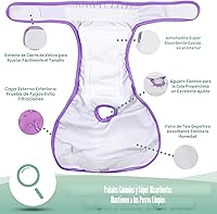 Vista 5 de Wegreeco - Pañales lavables para perros hembra (3 unidades)