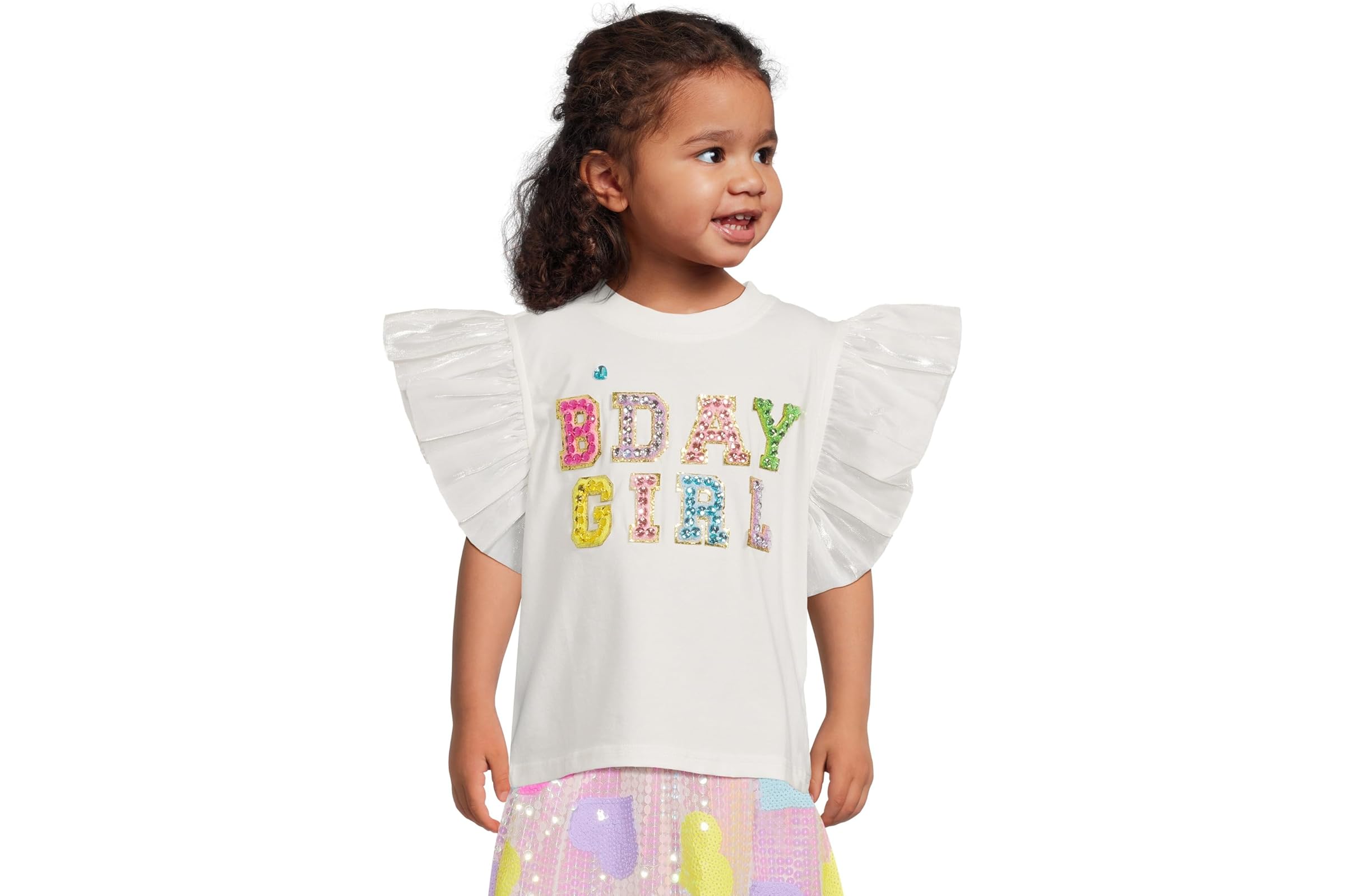 Рубашка Lola and The Boys Birthday Girl Gem Ruffle Shirt (Toddler/Little Kid/Big Kid)