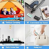 Vista 7 de Hangsun Irrigador bucal inalámbrico HOC600 IPX7, limpiador dental eléctrico impermeable con modos de bricolaje, 6 puntas de chorro para el cuidado