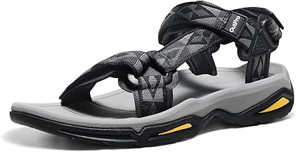 OutPro Damen Sport-& Outdoor Sommerschuhe Flach Atmungsaktiv Trekking-& Wandersandalen, Sport-Sandalen mit Fußgewölbeunterstützung, Strand, Reisen, sportlich