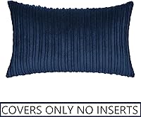 Vista 634 de UGASA - Juego de 2 fundas de almohada de terciopelo a rayas, funda decorativa para cojín con cremallera oculta para el hogar, sofá, dormitorio