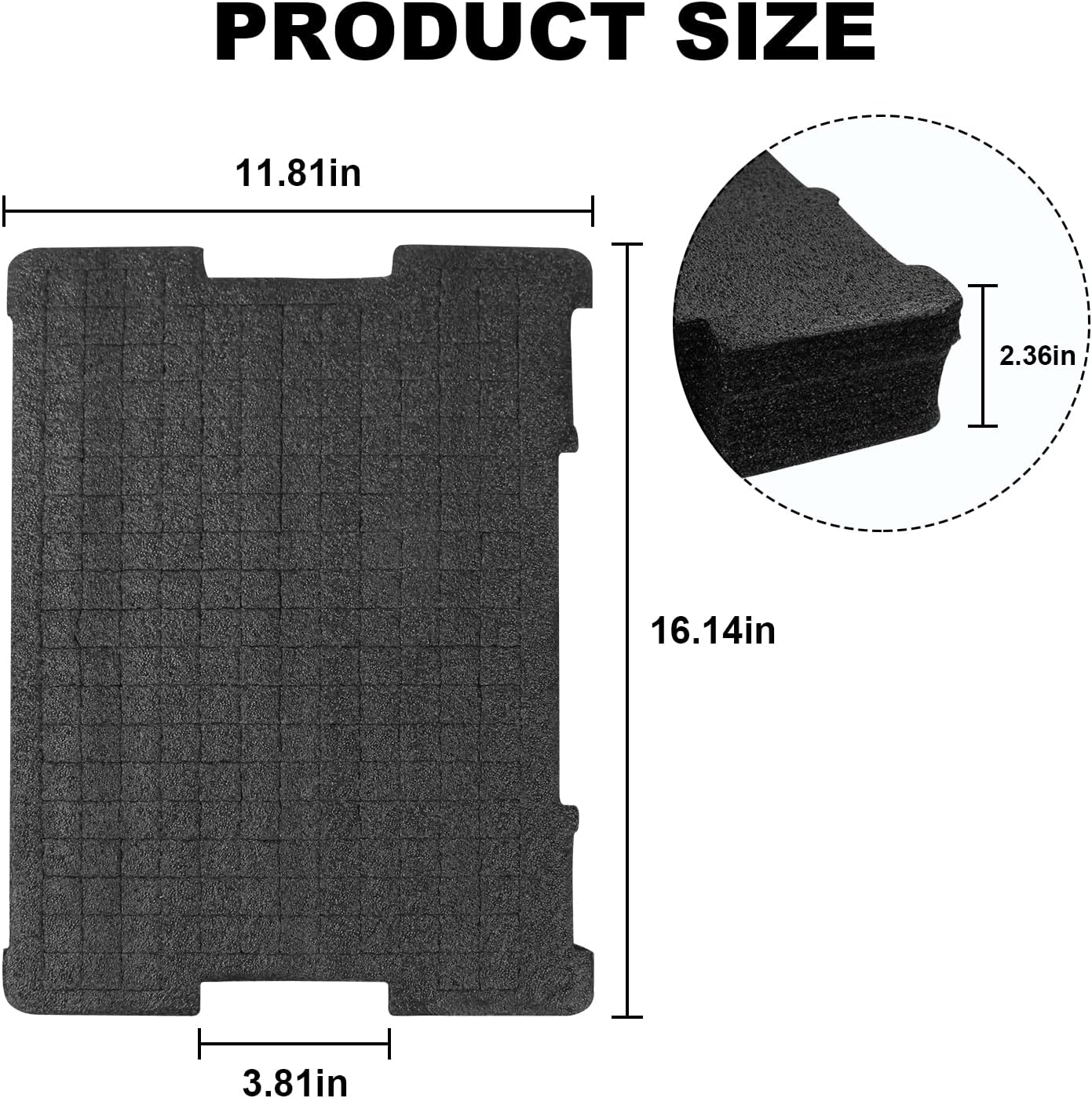 (2 Pack) Foam Insert Compatible with DeWalt TSTAK Tool Boxes - Fits DWST17808, DWST17807, DWST17805 - Replacement for DWST88801 - Customizable Tool Organizer Block + Bottom Base Pads (4 Pieces Total)
