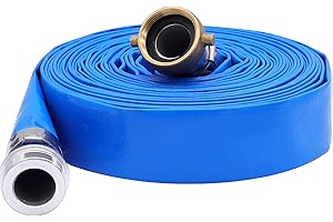 1 1/2 Inch Heavy Duty PVC Lay Flat Water Pump Discharge Hose...