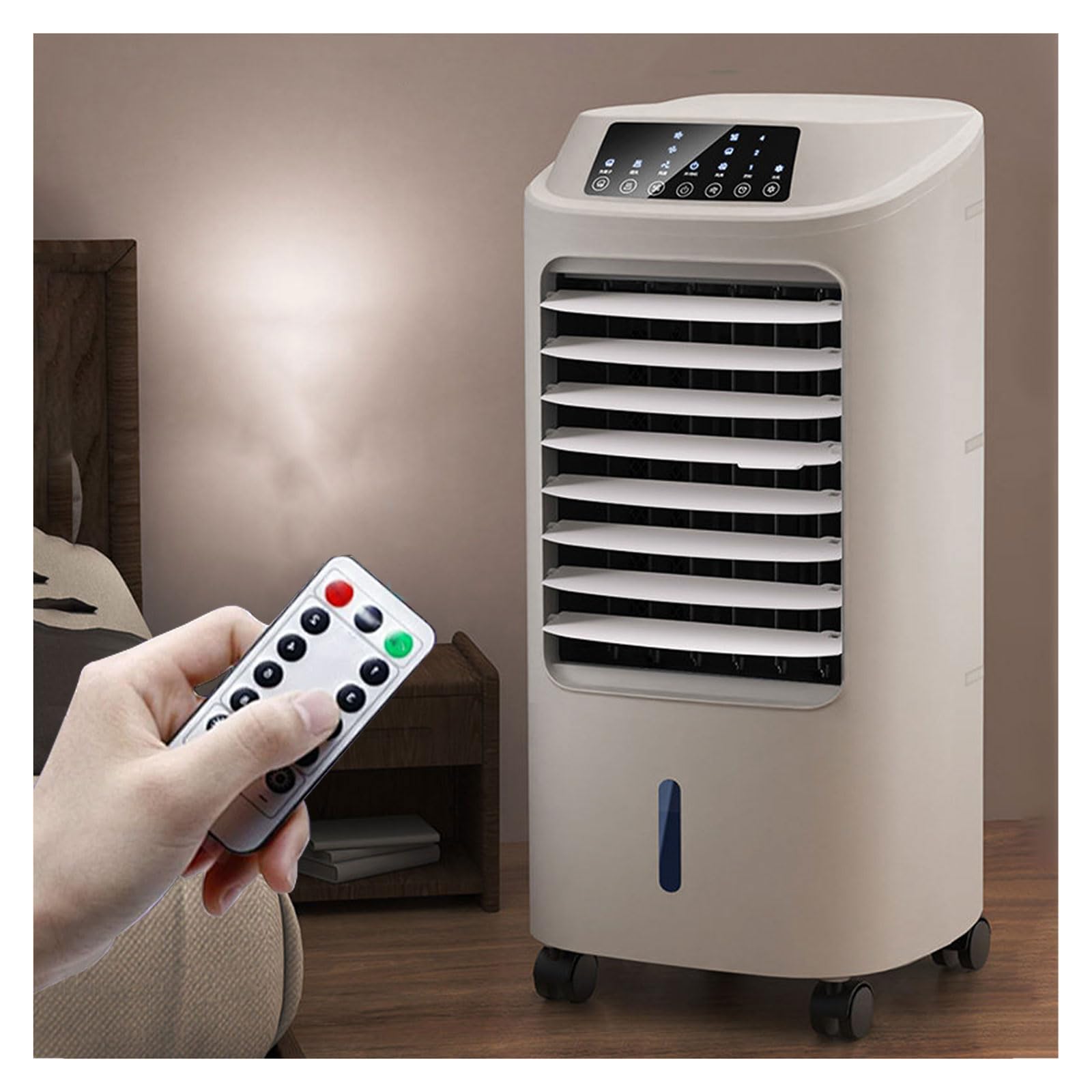Refroidisseur d'air ventilateur humidificateur 4-en-1 minuterie réservoir eau 6 L