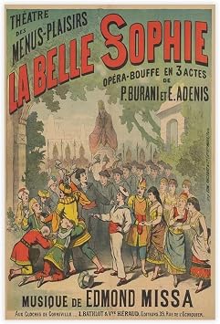 AUHUE La Belles Sophie! Vintage Opera Poster Poster Canvas Living Room Wall Decoration Painting Office Decor Unframe 16x24inch
