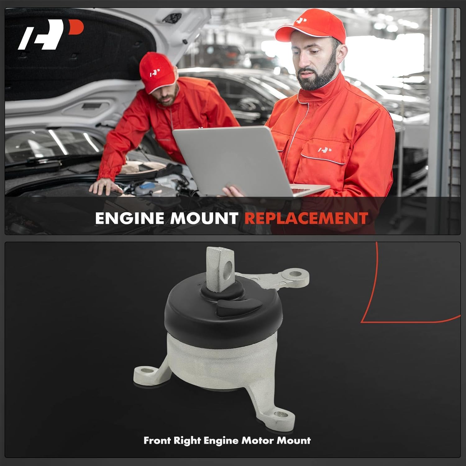 A-Premium Front Right Passenger Side Engine Motor Mount Compatible with Honda Pilot 2016-2022, Odyssey 2018-2022, Ridgeline 2017-2023, Passport 2019-2023 & Acura MDX 2014-2020, 3.0L 3.5L