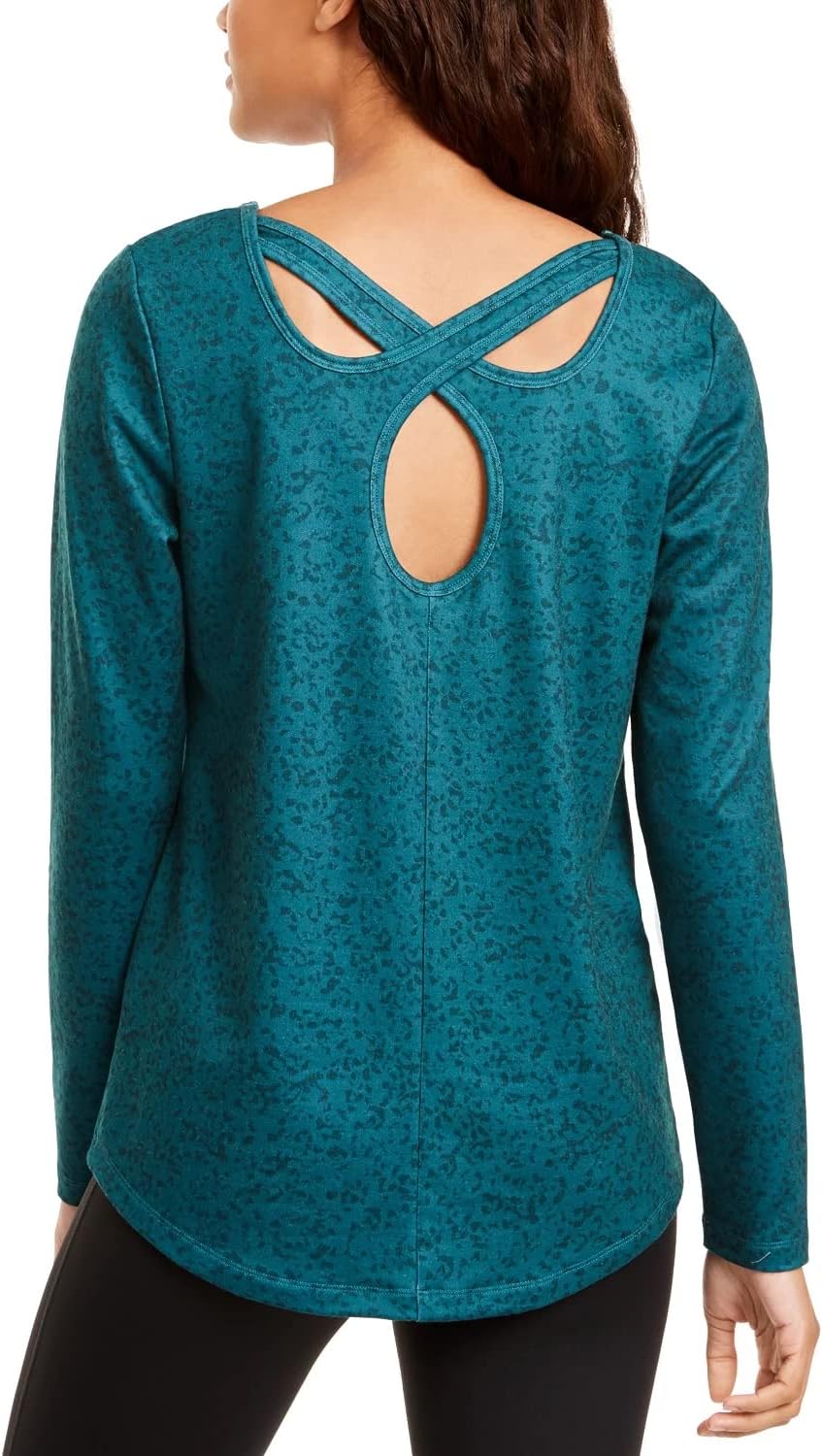 Ideology Womens Training Fitness Pullover Top Green M - Image 2