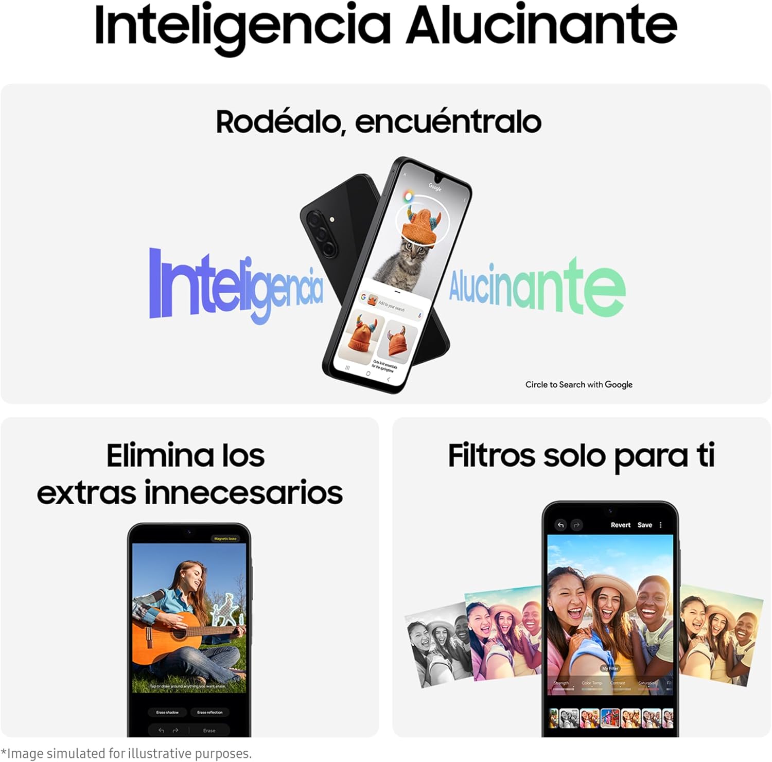 Samsung Galaxy A26 5G 256GB Teléfono Móvil, Inteligencia Alucinante, 6GB RAM, 50MP Cámara, Negro, Garantía del Fabricante 3 Años + 1 Año Extra 5