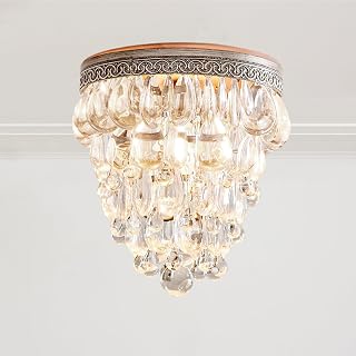 Antique Crystal Flush Mount, Clarissa Flush Mount (Small)