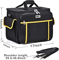 Vista 6 de CAB55 Estuche para máquina de coser - Bolsa de transporte con relleno extraíble, bolsa para máquina y accesorios