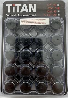 TITAN NUTS - Tuercas de rueda M12 x 1.5, compatibles con Ford Focus inc ST y RS, color negro, 17 hexagonales, cónico de 60 grados