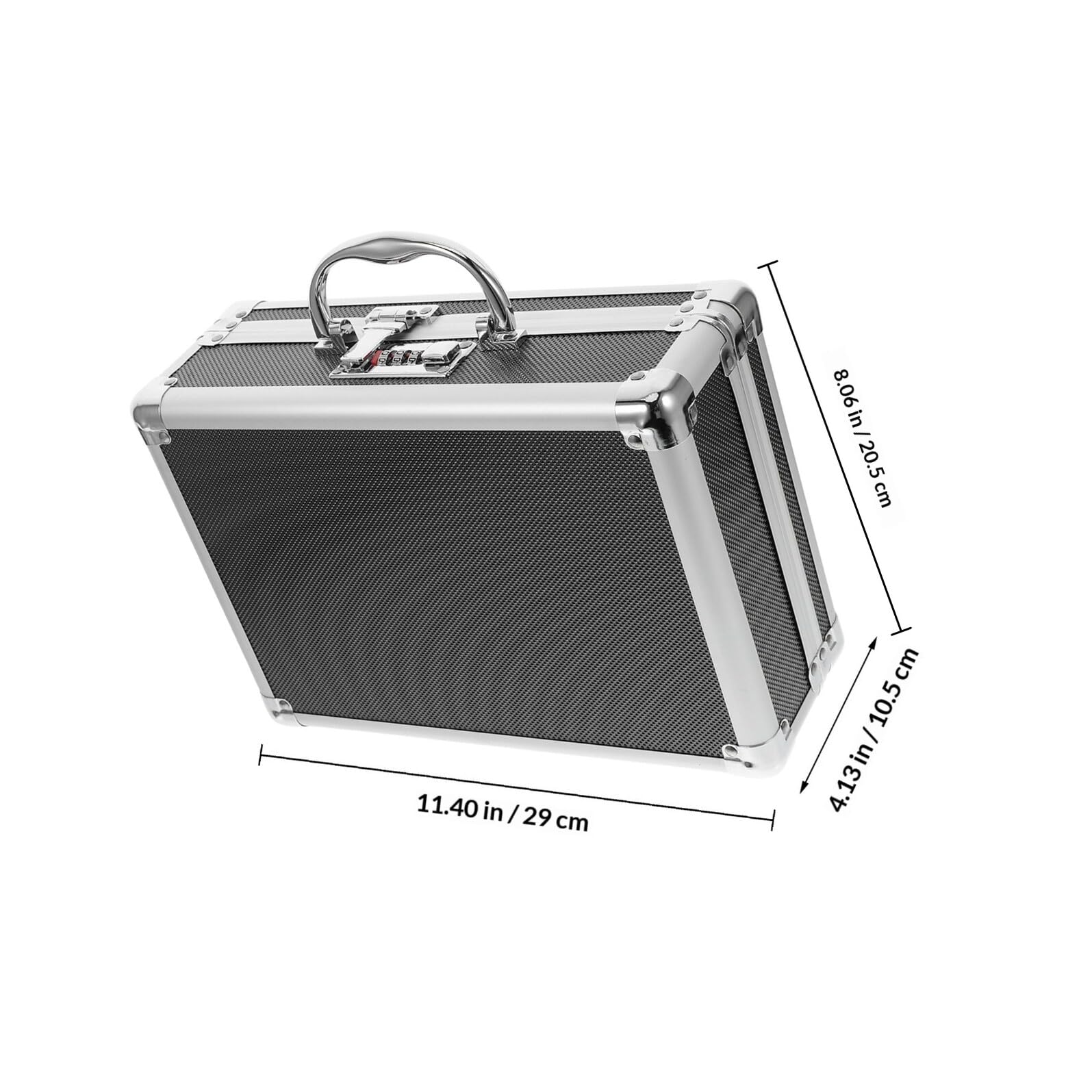 NUOBESTY Boîte de Rangement Rigide en Alliage D'aluminium Petite Taille avec Serrure à Code, Mousse Alvéolée et Plate, Étui Métallique de Transport Polyvalent pour Outils, Matériel Médical