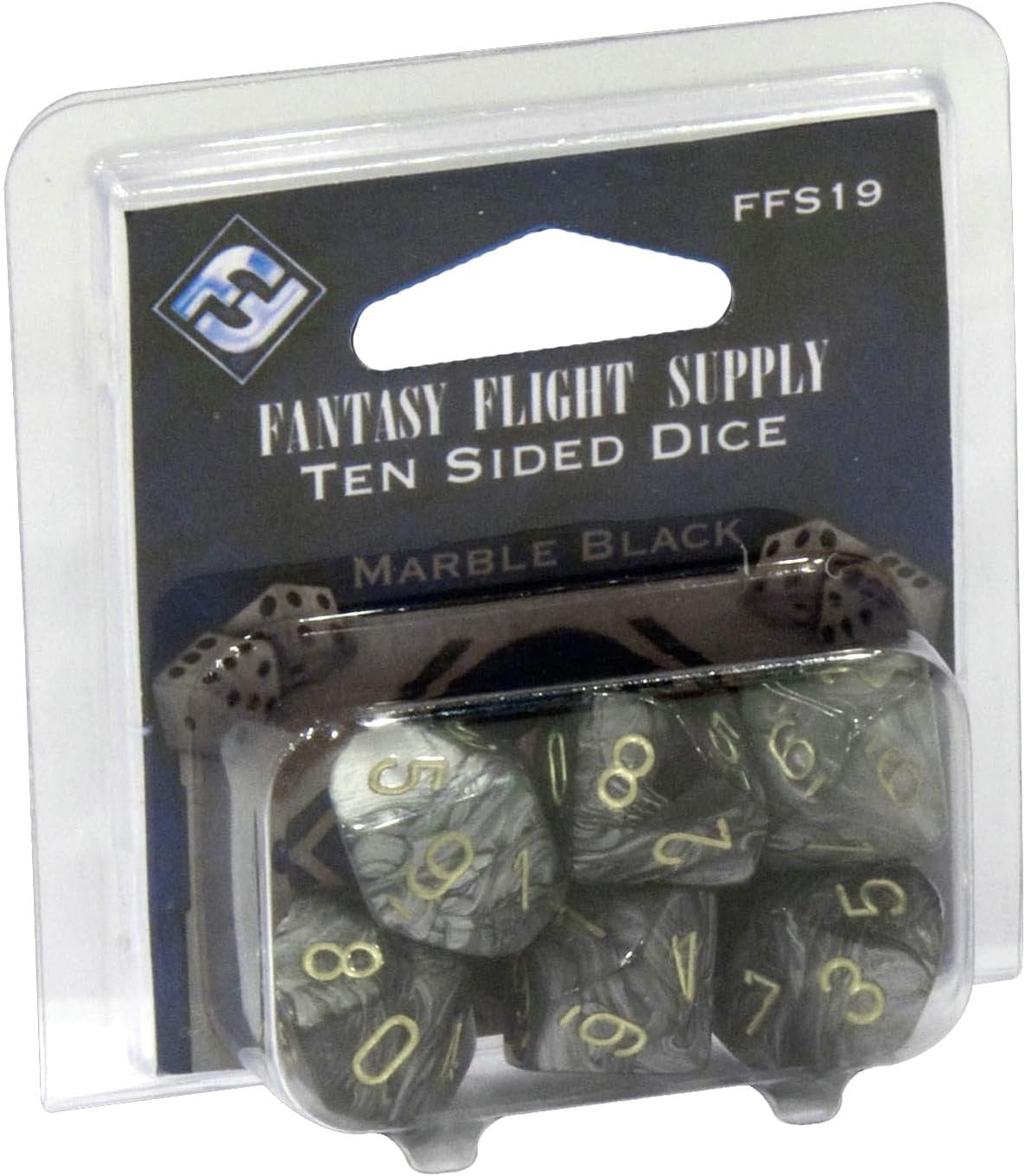 Fantasy Flight Supply: Ten-Sided Dice: Black and Red