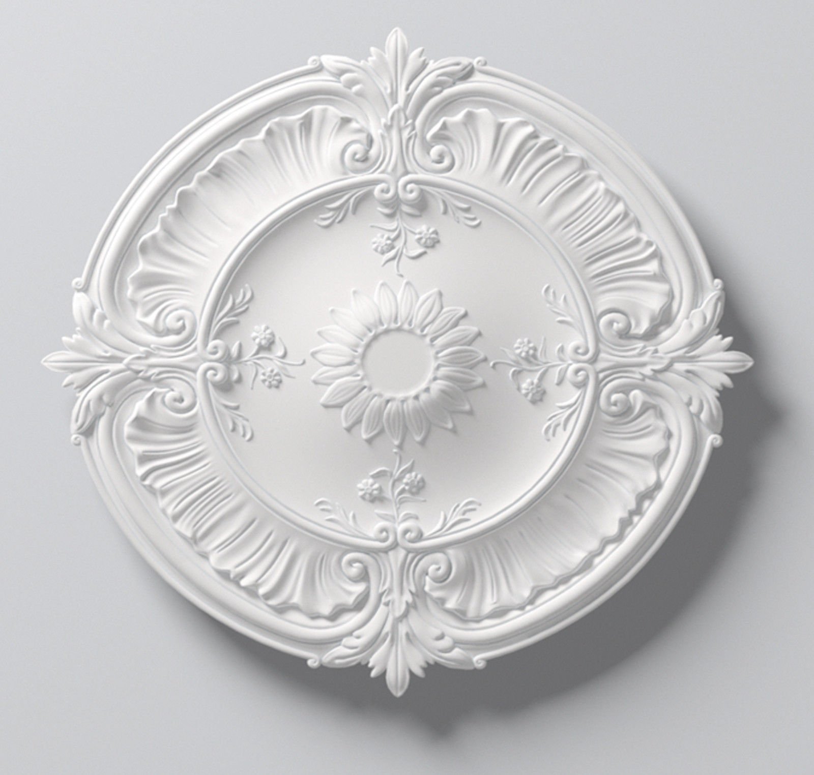 NMC Laura Ceiling Rose Lightweight Resin 77cm Diameter Paintable Easy Fix