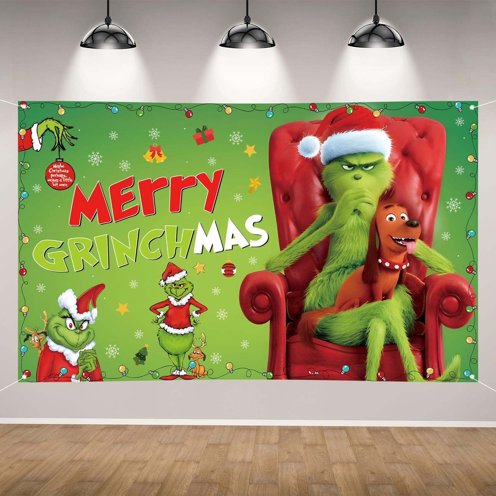 Merry Christmas Photo Backdrop Merry Christmas Banner Xmas Winter Holiday Party Decorations and Supplies for Home-71×43''