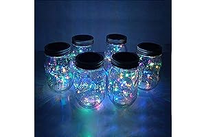 Decorman Solar Mason Jar Lid Lights: Firefly Luminaries for Enchanted Ambiance