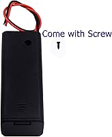 Vista 5 de Paquete de 5 soportes individuales de batería 1AA con cubierta e interruptor, soporte de batería AA con cables de plomo