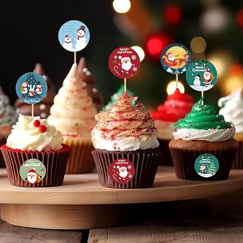 Miniatura 7 de Rollo de 2000 calcomanías de Navidad, calcomanías de sobre de vacaciones de invierno con 32 diseños festivos diferentes, etiquetas adhesivas de