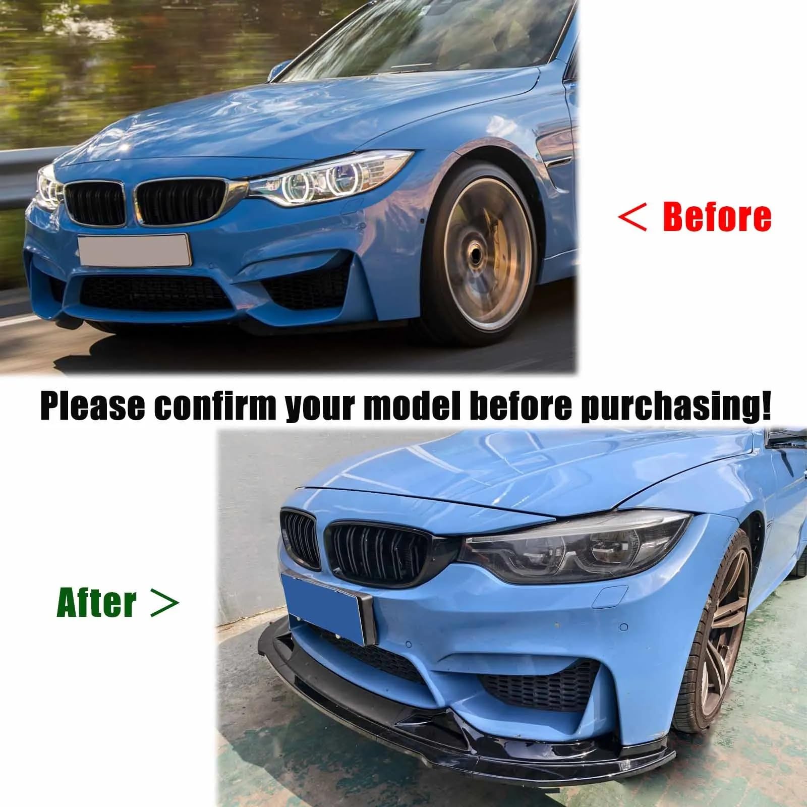Do BMW F80 M3 F82 M4 Carbon Fiber Przedni zderzak