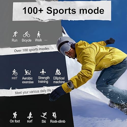 Miniatura 4 de Wonlex Reloj inteligente militar para hombre (respuestahacer llamadas), pulsera deportiva con pantalla HD de 1.57 pulgadas, impermeable, contador de