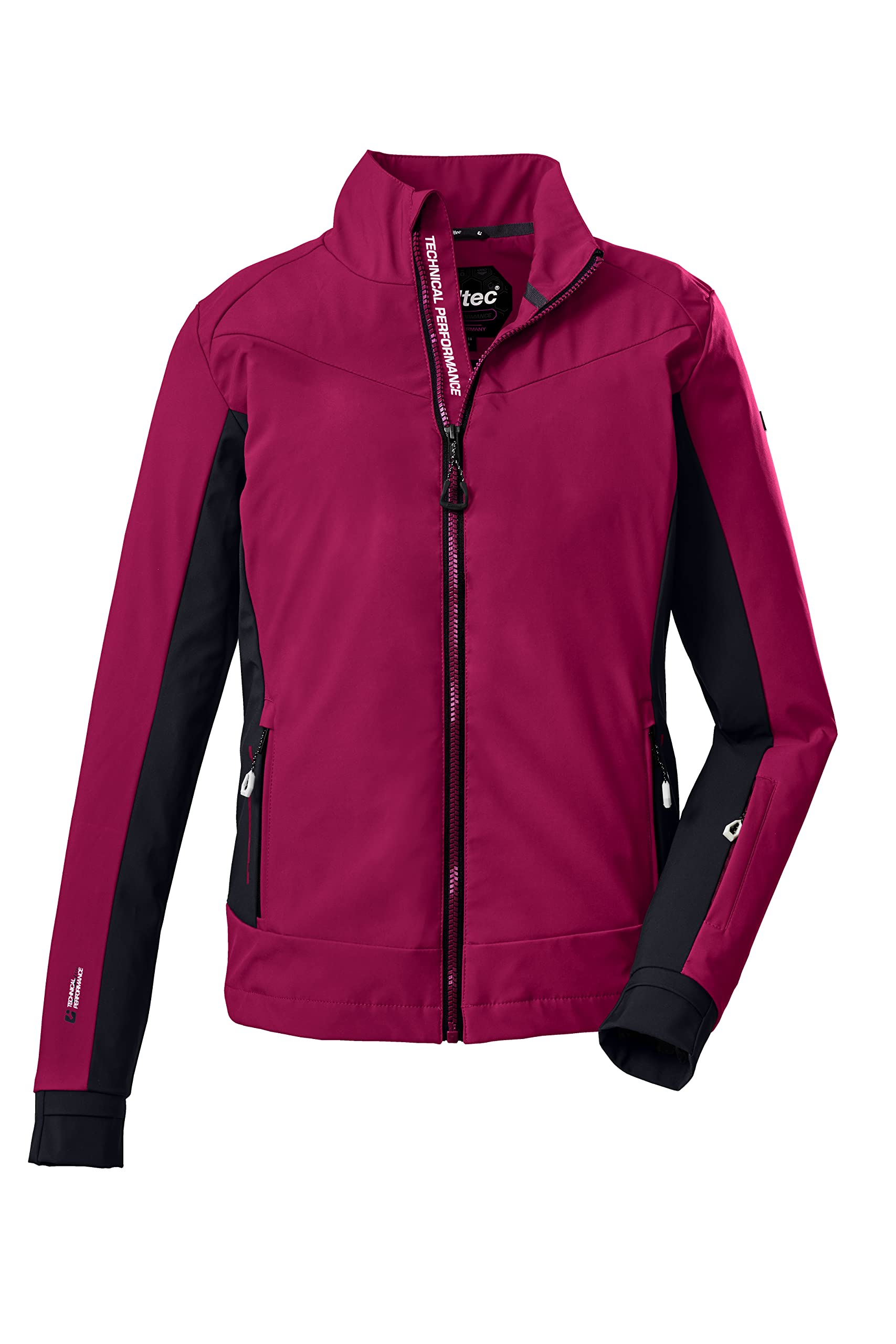 Killtec KOW 102 WMN SFTSHLL JCKT 38592-000 Women's Softshell Jacket with Stand-Up Collar Dark Orchid 34
