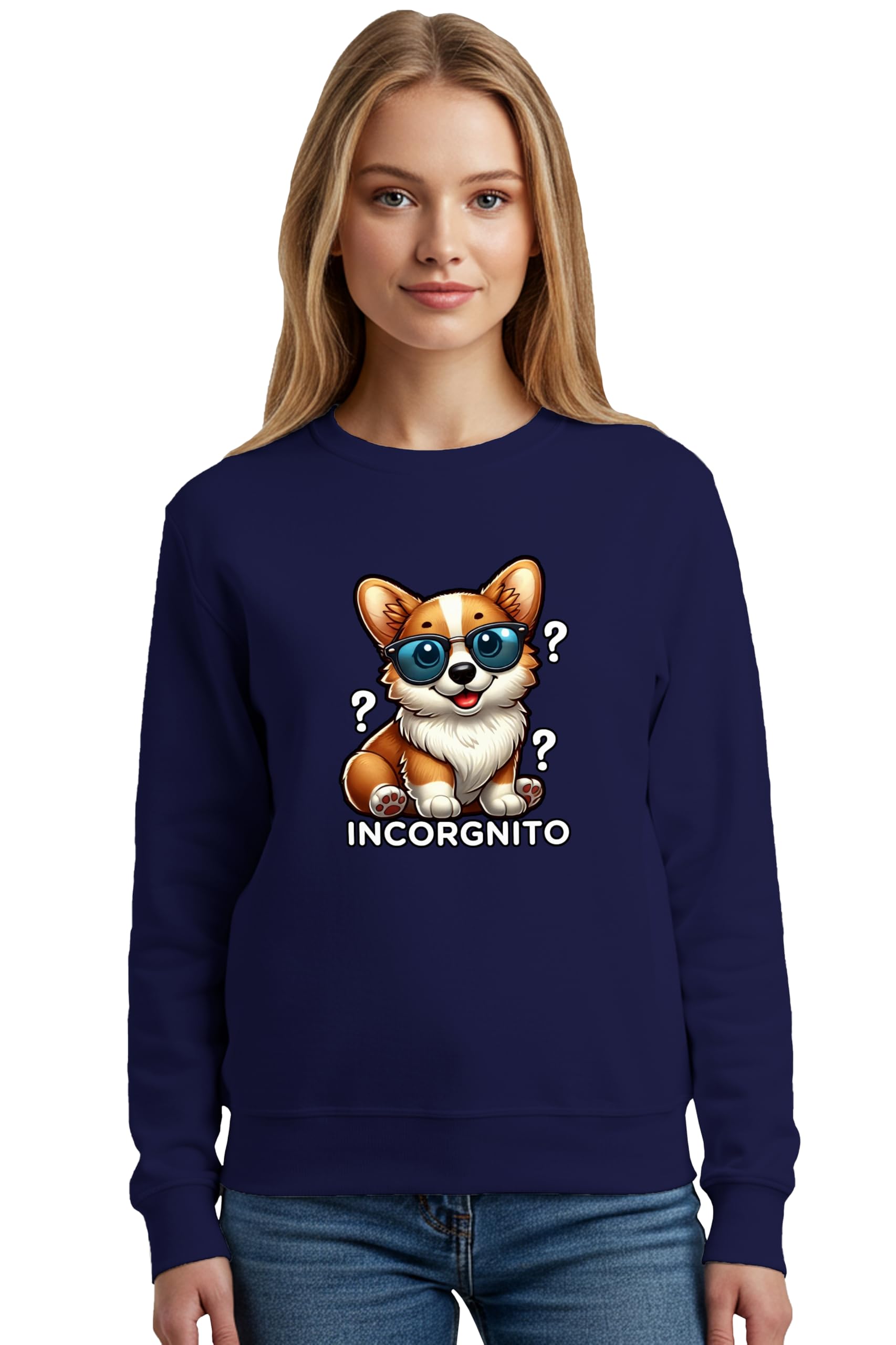 Sweatshirts for Women Incorgnito Printed Cotton Blend Long Sleeve Round Neck Regular Fit Casual Gen Z Winter Sweatshirt-image-17