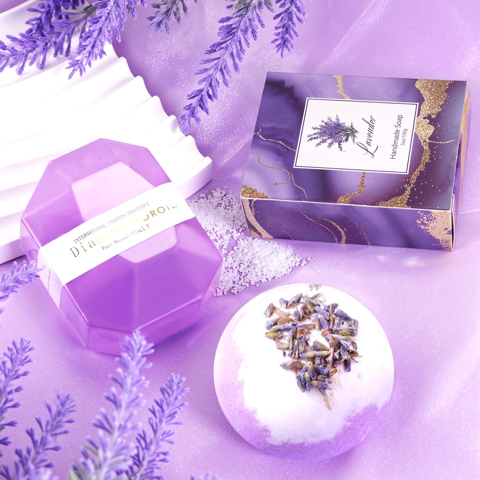 Birthday Gifts for Women, 12 PCS Unique Relaxing Spa Self Care Box Get Well Soon Gifts Baskets, Mothers Day Gifts for Mom, Wife, Girlfriend, Friends, Her Fantasy Box ()