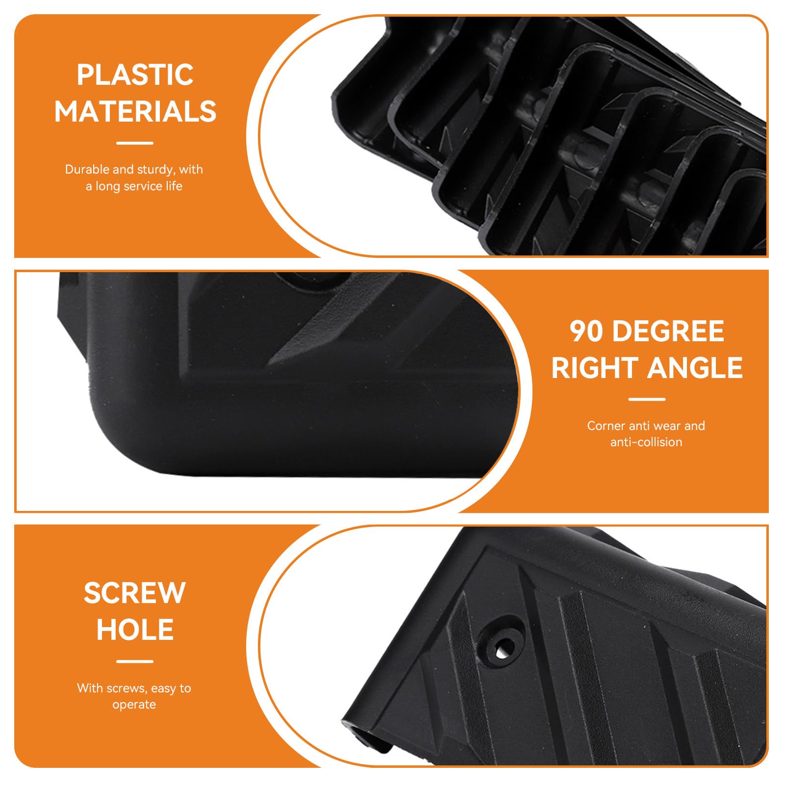 Cyrank 8 Pezzi Protezione angolare Altoparlante, Ispessimento dell'Armadio, Protezione d'angolo, Protezione angolare Angolo Rettangolare con Kit a Vite per l'amplificatore di Chitarra Mobile Stopaker