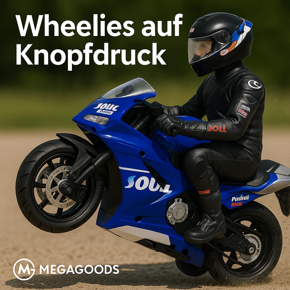 RC Motorrad 1/6 Elektro Rennbike 4CH High Speed Racing DE.