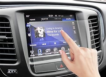 lfotpp glass car navigation screen protector for 2016 2019 2020 chrysler 200300 pacifica 8 4 inch9h tempered glass infotainment center touch scr