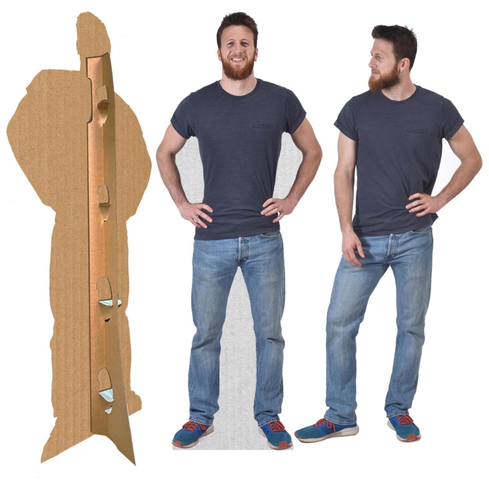 Personalized Life-Size Cardboard Cutout with Stand, Waterproof Human Stand for Wedding Decoration, Anniversary Decoration, Party Decoration, 1-8 ft (Multicolor)