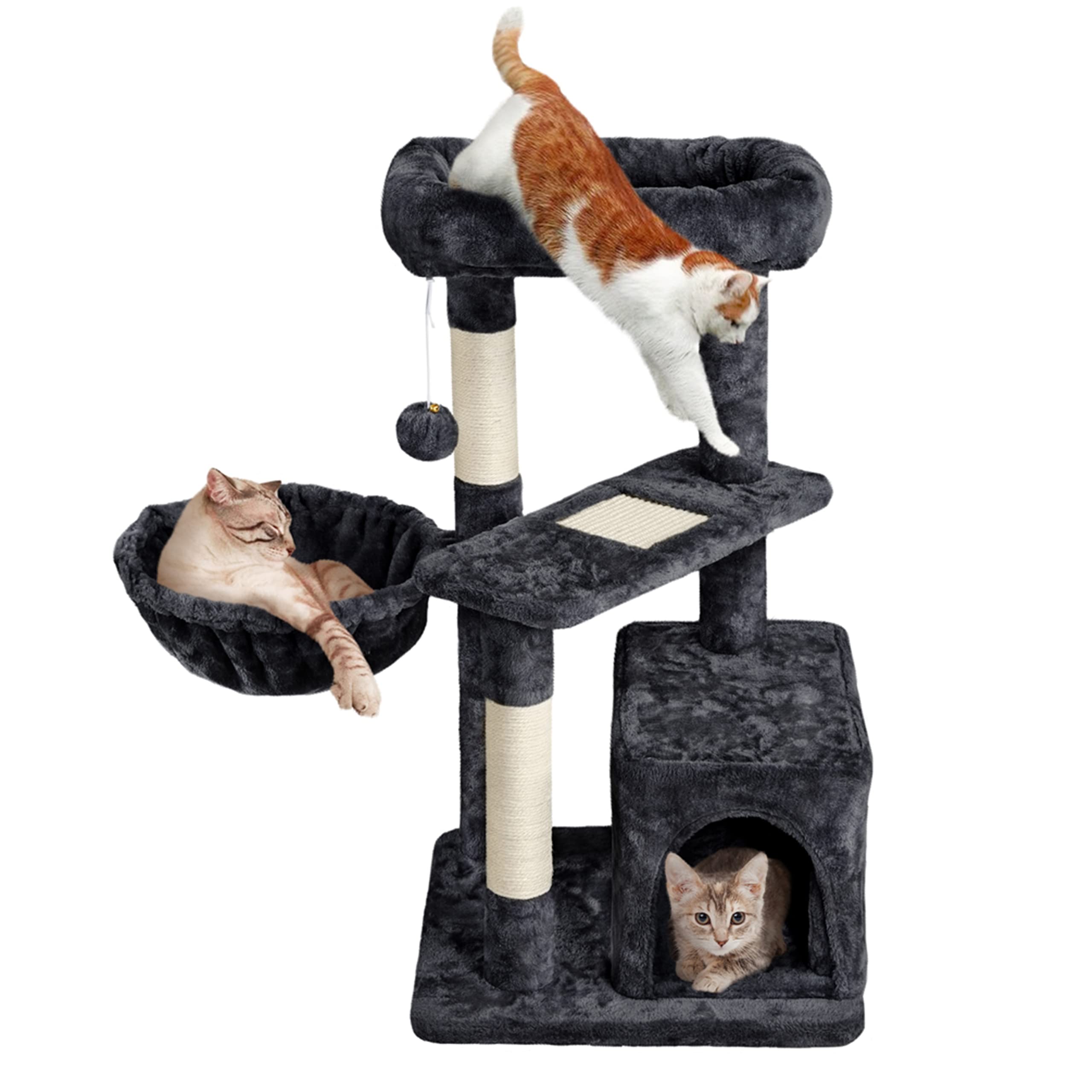 Buy Topeakmart 33in Cat Tree Cat Tower Scratching Posts Modern Bed Cat