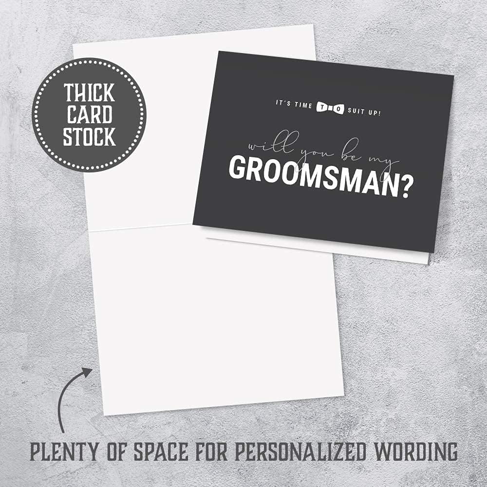 Hat Acrobat Groomsman Proposal Cards 8 Will You Be My Groomsman and 2 Best Man Cards with Envelopes | Set of 10 Groomsmen Cards - Image 8
