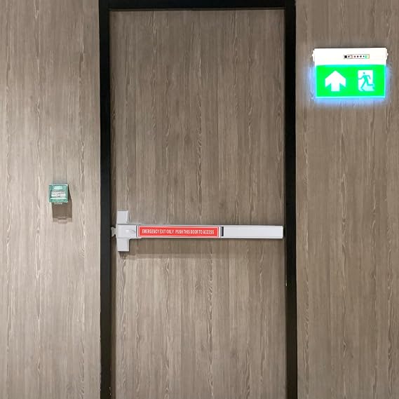 Door Push Bar Panic Exit Device, Fireproof Emergency Lock Panic Exit Device Storeroom, Applicable Door Width 17.13in