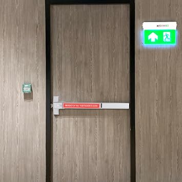 Door Push Bar Panic Exit Device, Fireproof Emergency Lock Panic Exit Device Storeroom, Applicable Door Width 17.13in