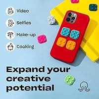 Vista 5 de OCTOBUDDY Classic Mini - Funda adhesiva de silicona con ventosa para teléfono, manos libres, soporte de agarre fuerte para selfies y videos