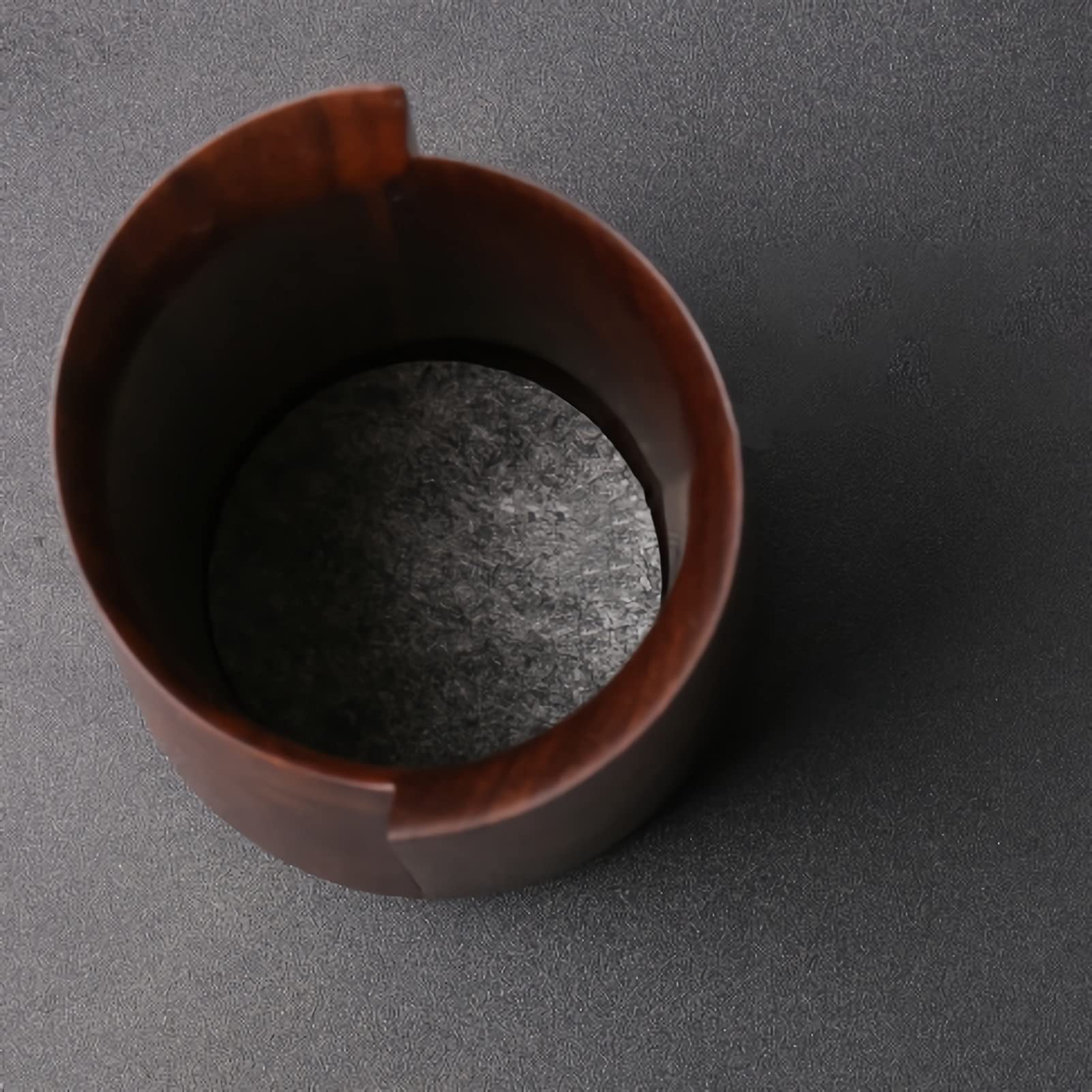Pot à Crayons Rustique en Noyer Noir pour Bureau, Organiseur Rond pour stylos, Fournitures de Bureau de Style campagnard