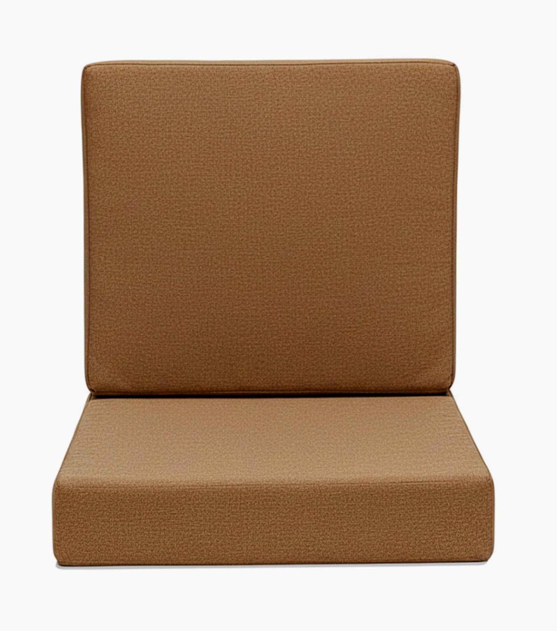 Krishna Decor High Density Premium Sofa Seat & Back Foam Cushions with Washable Zip Cover Non-Wrinkles Cushion Sofa Gaddi for Multipurpose Uses, 22"x21"x5" Back-21"x18"x4", 32 Foam Density (Brown)