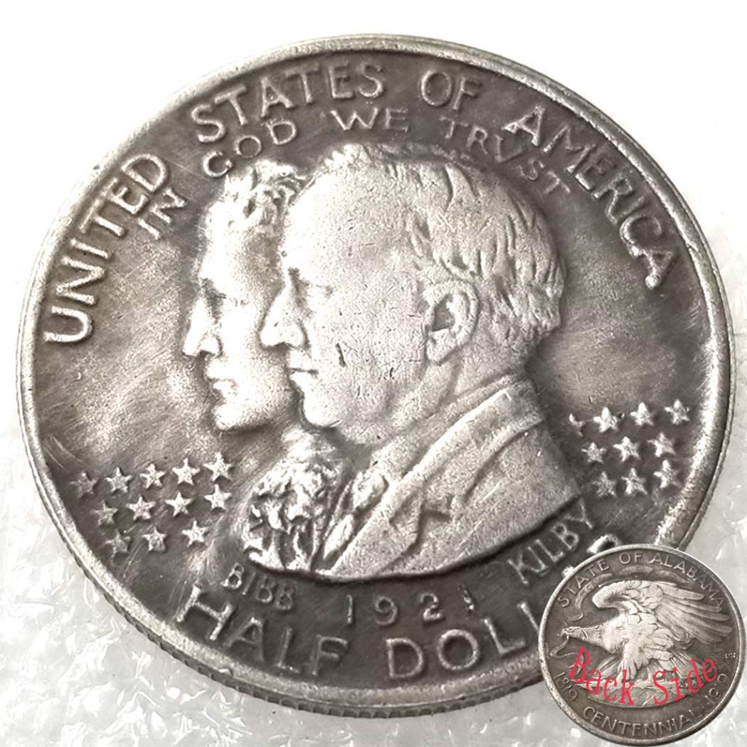 Fkaiyin Silver Best Alabama Morgan Dollar Coin -1921 Usa Old Coin -Usa Old Commemorative American Coins-Funny Hobo Nickel Coin Future Experience