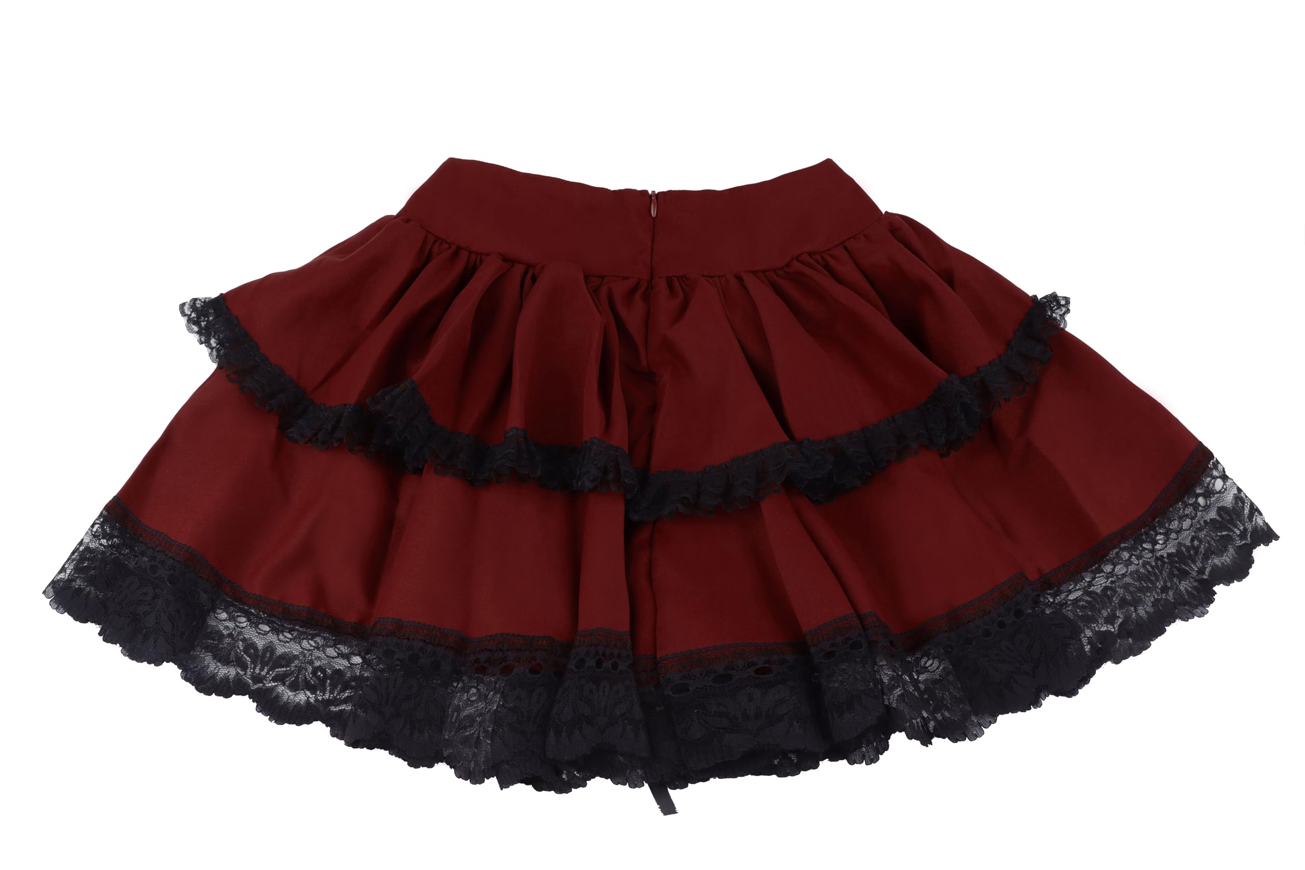 Gotico Street Sexy Bandage Volant Gonna a strati Donna Vita Alta Solido Criss Cross Tie Up A-Line Minigonna a Pieghe Gonne