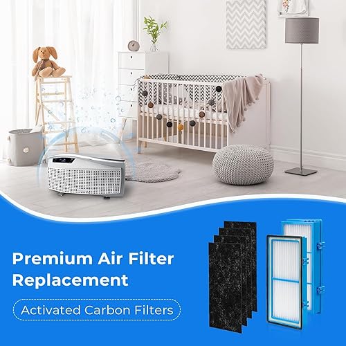 Miniatura 5 de Ximoon HAPF30AT - Filtro HEPA de repuesto para filtros purificadores de aire Holmes AER1 para filtro de aire Bionaire, 2 filtros HEPA + 4 filtros de