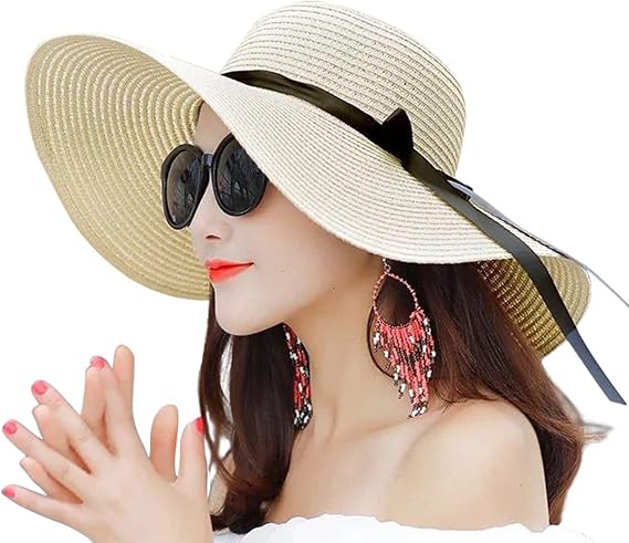 Women Summer Big Brim Beach Hat Floppy 