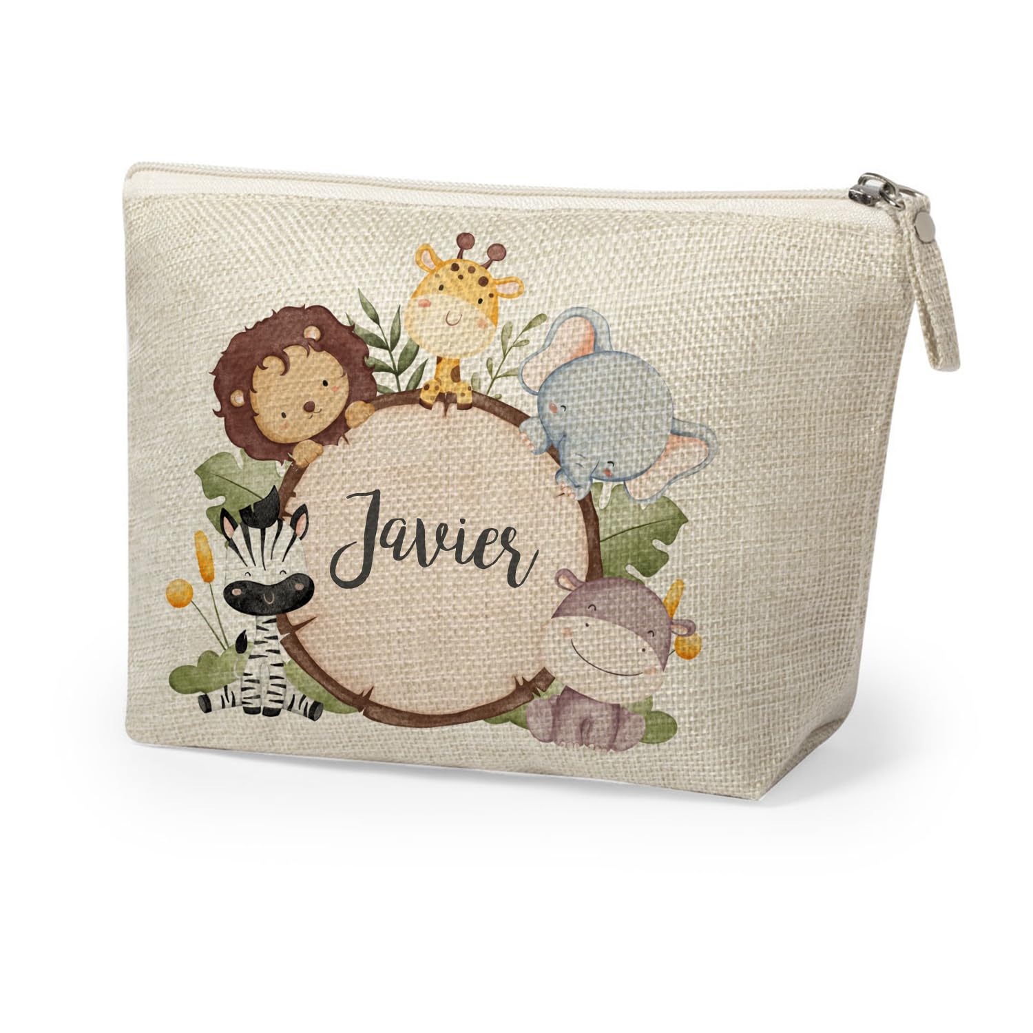 Kembilove Neceser Personalizado con Nombre - Neceser Infantil - Bolsa de Aseo Niño Colegio - Neceser Viaje - Guarderia Regalos - Regalos niños - Animales bebés