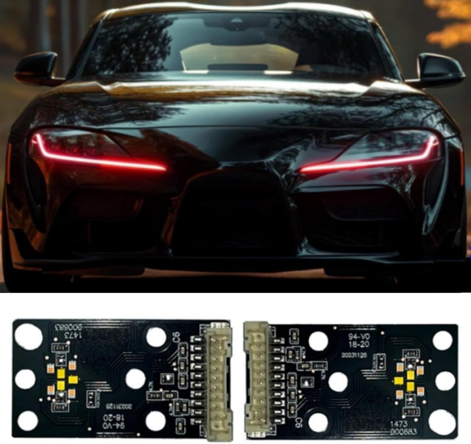 CSL Blue DRL LED Boards Fit For 2020 2021 2022 2023 Toyota GR Supra A90 A91 LED Headlight Daytime Running Lights, DRL Chips, 81140-WAA01, 81140-WAA02 [US Stock]