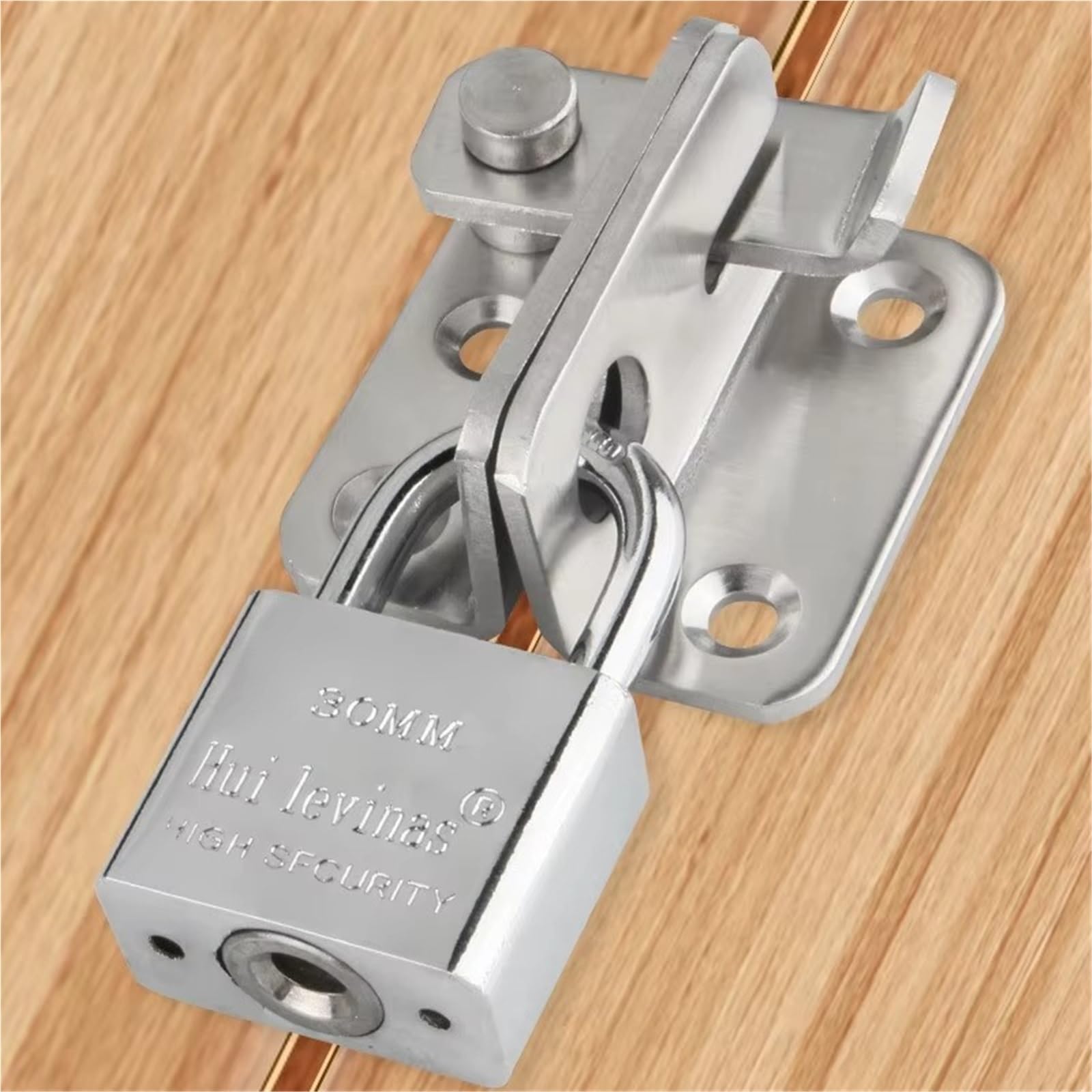 Loquet De Porte 1-10PCS Heavy Duty Stainless Steel Locking Bolt For Cabinet Wardrobe(Silver-M-5PCS)